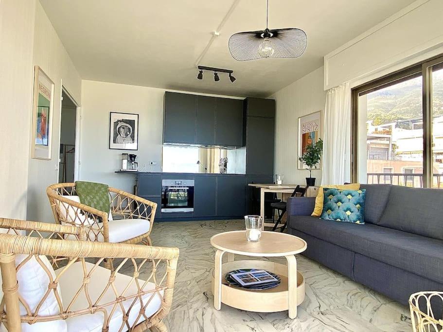 Le Garavan-Vue Mer-Plage-Clim-Terrasse Menton Ngoại thất bức ảnh